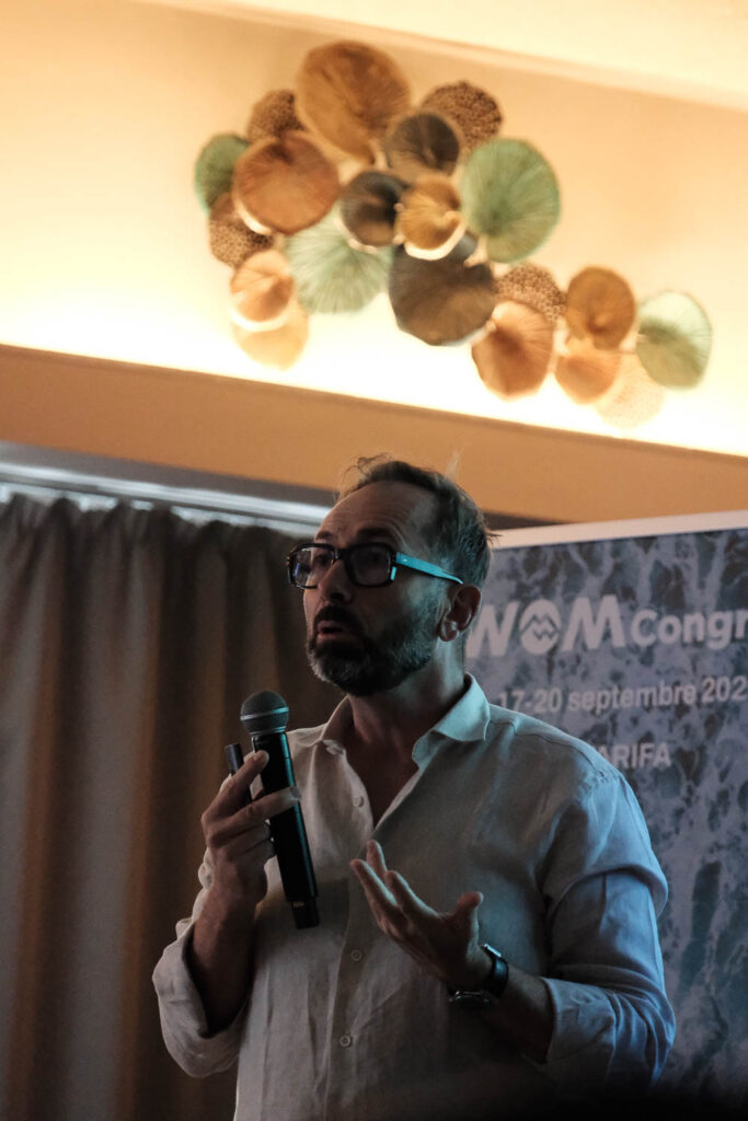 David Gerdolle pendant sa présentation au WoM Congress 2026 à Tarifa